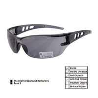 One Piece UV Construction Worker En166 Safety Glasses